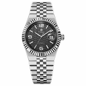 Duinner Stainless Steel Automatic Watch - Black Dial